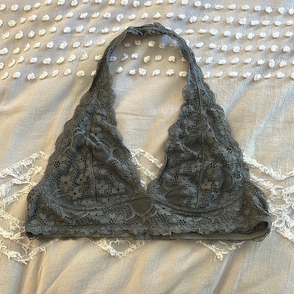 Free People galloon lace halter bra